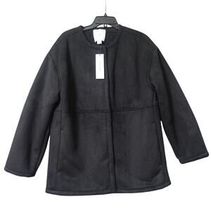 Calvin Klein Faux Shearling Relaxed Coat - Extra Large